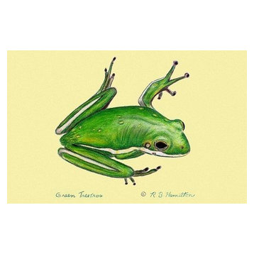Betsy Drake Green Tree Frog 30 Inch By 50 Inch Comfort Floor Mat