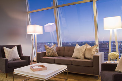 Trendy living room photo in Austin