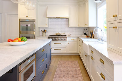 Example of a beach style kitchen design in New York