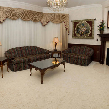Mahogany Raised Panel Wainscoting Dining Room