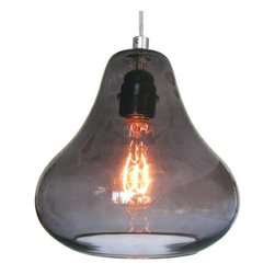 Smoke Grey Pear LED Pendant Lamp by  Luxello LED - Pendant Lighting