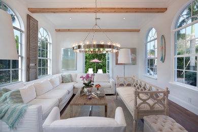 Inspiration for a mediterranean family room remodel in Miami