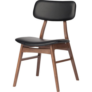 Scott Dining Chair, Black, Walnut