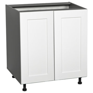 42 Base Cabinet High Double Door with Shaker White Matte door