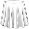 Round Tablecloth Paco Waterbury Polka Dot Spa Slub Cotton, 90"