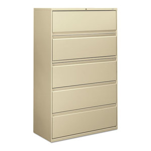 Four Drawer Steel Lateral File With Lock 42 W Contemporary Filing Cabinets By National Business Furniture