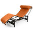 Gravity Aniline Leather Chaise Lounge, Caramel