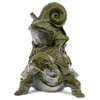 Frog On Turtle W/ Snail Collectible Garden Decoration Figurine Bronze Statue Art