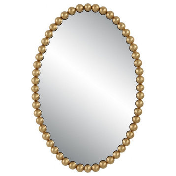 Glen Avenue - Oval Mirror-30 Inches Tall and 20 Inches Wide-Gold Leaf Finish
