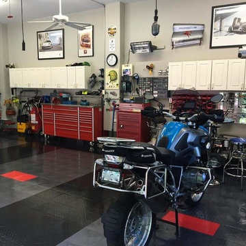 RaceDeck Garage Flooring - Custom Home Garage with TuffShield Diamondtread floor
