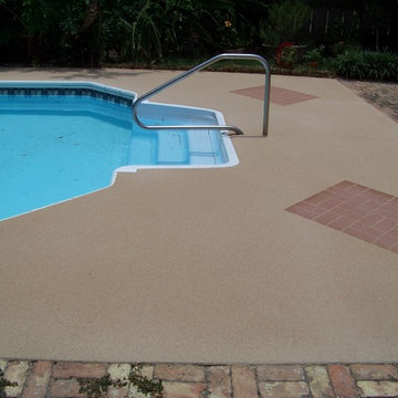 pools before and after with our Quarts Polymer Concrete Coating