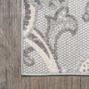 Gordes Paisley High-Low Indoor/Outdoor Area Rug, Light Gray/Ivory, 4'x6'