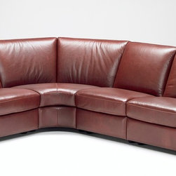 Natuzzi Editions Transitional Leather Sectional Sofa B615 - Sectional Sofas