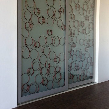 Ellipsed Wood Rings - Sliding Closet Doors / Room Dividers