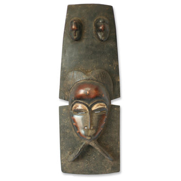 Baule King Ivorian Wood Mask