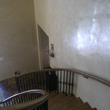 Venetian plaster on stairs