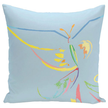 Polyester Decorative Pillow, Butterfly, 16"x16"