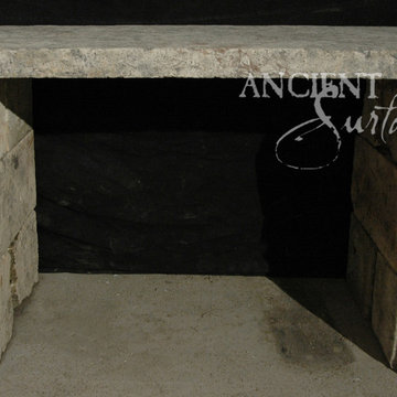Patio layout showcasing our unique stone elements in architectural settings.