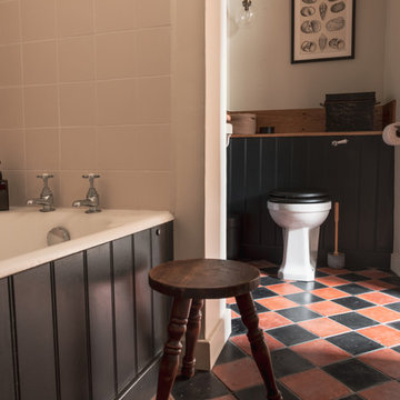 BATHROOM |  Pamment Tiles & Off-Black Panelling