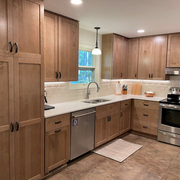 Modern Kitchen Remodel Done in a Maple Mission Door