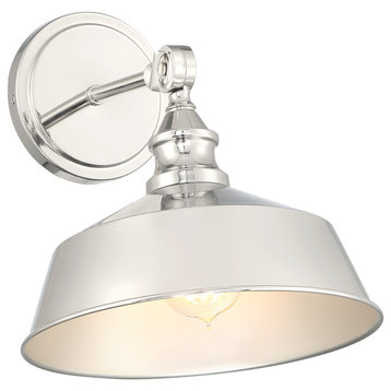 Trade Winds Grady 1-Light Wall Sconce in Polished Nickel