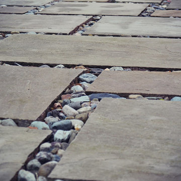Stone/ brick etc landscape elements.