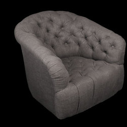 Low Button Lounge Chair - Armchairs And Accent Chairs