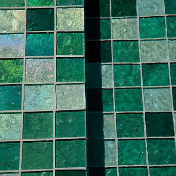 Green Mix Glass Tiled Pool