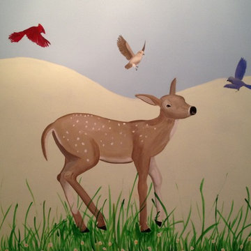 Deer and birds in Nature Nursery