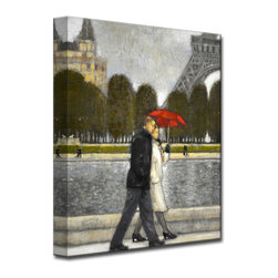 Ready2HangArt��_��_ - Ready2Hangart 'Romantic Stroll Ii' By Norman Wyatt, Jr Canvas Art, 30" Hx20 - Prints And Posters