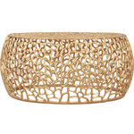 Meridian Furniture - Priya Aluminum Coffee Table, Gold, Coffee Table - Give your space that added wow factor with this handsomely modern Priya coffee table. This contemporary table is made from solid aluminum for a lasting, durable build that holds up to years of use. The strikingly intricate detailed scrollwork and attractive gold finish gives it a sleek and modish vibe that is well at home in your living room or den. Pair it with the coordinating end table for a coordinated look in your room.