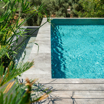 Antique Grey Porcelain Tiles - Bodrum,Mugla Villa