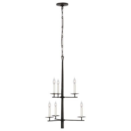 Arnav Small  Two-Tier Entry  Chandelier in Aged Iron