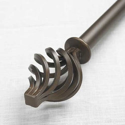 Custom Wrought Iron 1" Drapery Hardware - Window Treatment Accessories