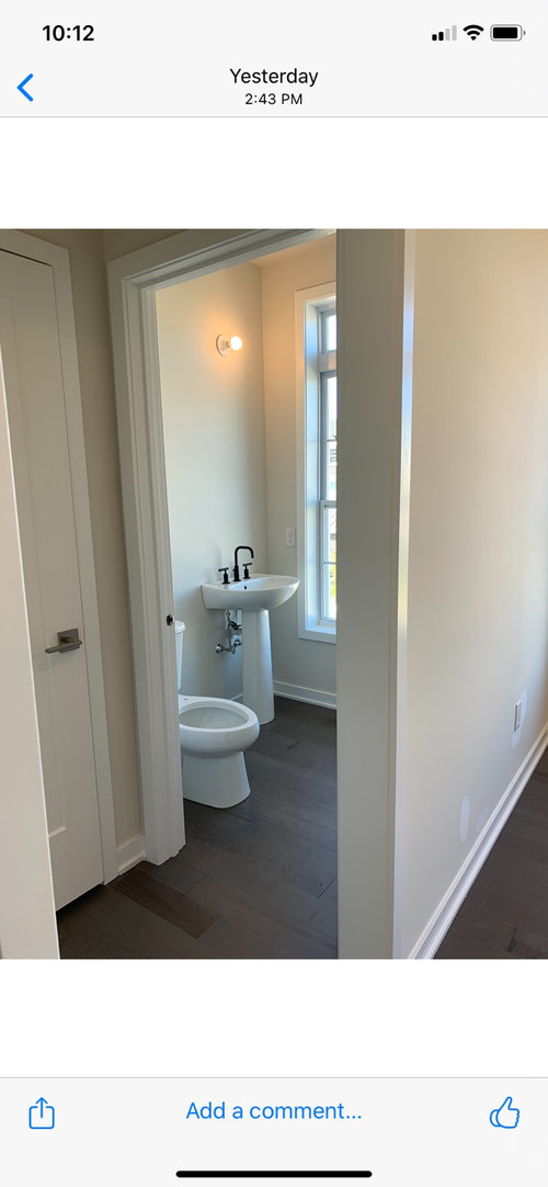 shape of mirror over pedestal sink?