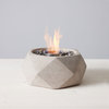 Geo Tabletop Fire Bowl With Can of Pure Fuel, Beige