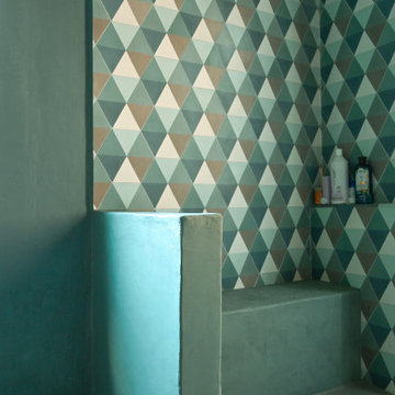 Green Master Bathroom Tadelakt Plaster