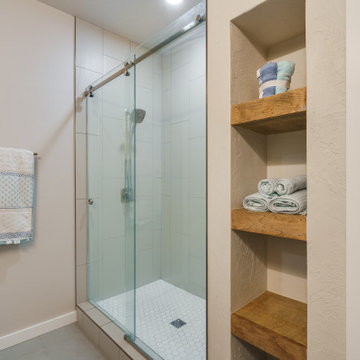 Small Bathroom Shelving Upgrade