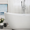 Issac 62" Soaking Bathtub, Glossy White