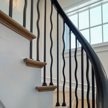 Project #106 | Winding Staircase with Modern Balustrade