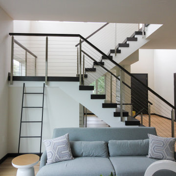 Project #70 | Open-Riser Staircase with Cable Railing