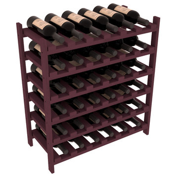 36-Bottle Stackable Wine Rack, Ponderosa Pine, Burgundy