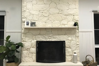 Limestone Fireplace Renovation