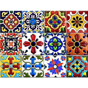 6" x 6" Festival Brights Mosaic Peel and Stick Removable Tiles