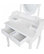 Dressing Table Set With Oval Mirror and Stool, 4-Drawer