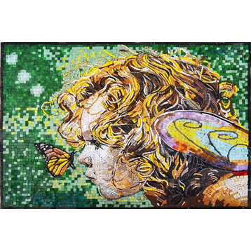 Mosaic Art, The Butterfly Beauty, 53" X 44"