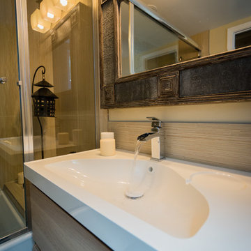La Mesa Master Bathroom Remodel With Floating Vanity and Sink