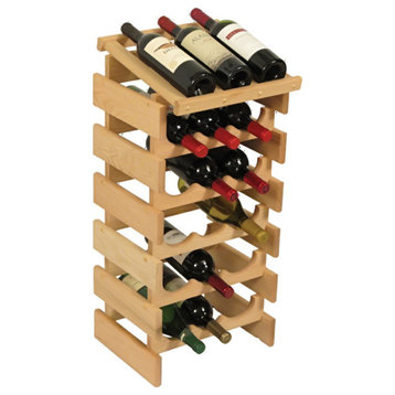 Wooden Mallet Dakota 6 Tier 18 Bottle Display Top Wine Rack in Natural