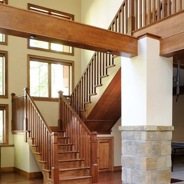 Maple stairs and balcony