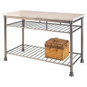 Damaris Metal Kitchen Island Islands And Home Styles The Orleans Kitchen Island With White Quartz Veneer Top